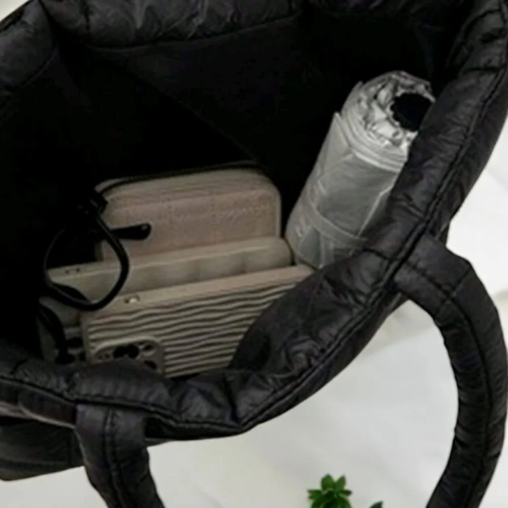 Big Baby Black Embroidered Polyester Bag